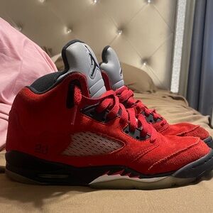 Jordan Red and Black Sneakers